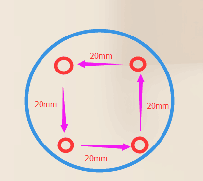 正方形琼脂打孔器10mm孔径4孔打孔器间距20mm